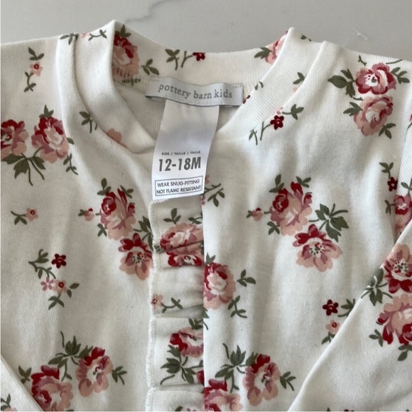POTTERY BARN 100% COTTON SLEEPER SIZE 18-24 MONTHS EUC - Picture 2 of 5